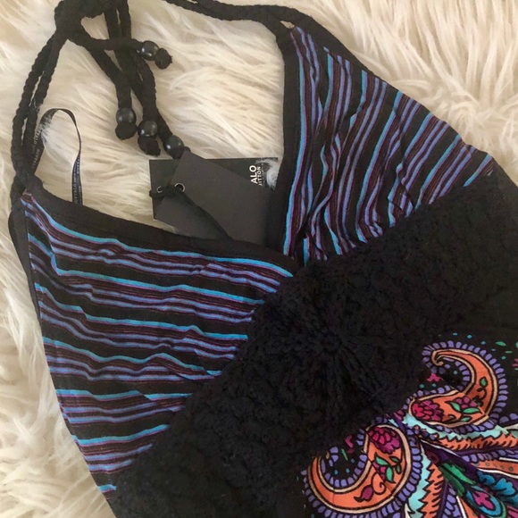 BUFFALO DAVID BITTON Paisley Boho Halter Top, XS - Picture 5 of 8